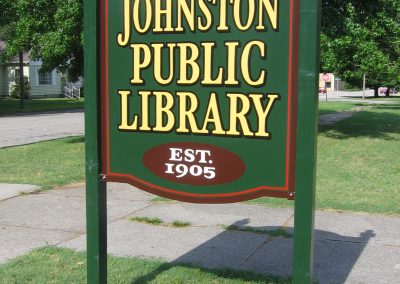 Johnston Public Library Sign
